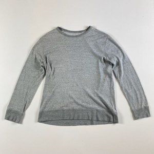 J Crew Mens Long Sleeve Shirt Gray Cotton 95559 Henley Style Thermal Large